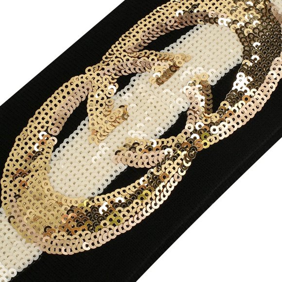 Gucci Sequin Embellished GG Headband Black White main image 4